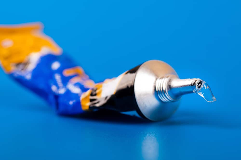 An open tube of superglue